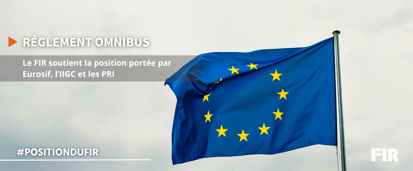 Réglement omnibus : le FIR soutient la position portée par Eurosif, l'IIGC et les PRI