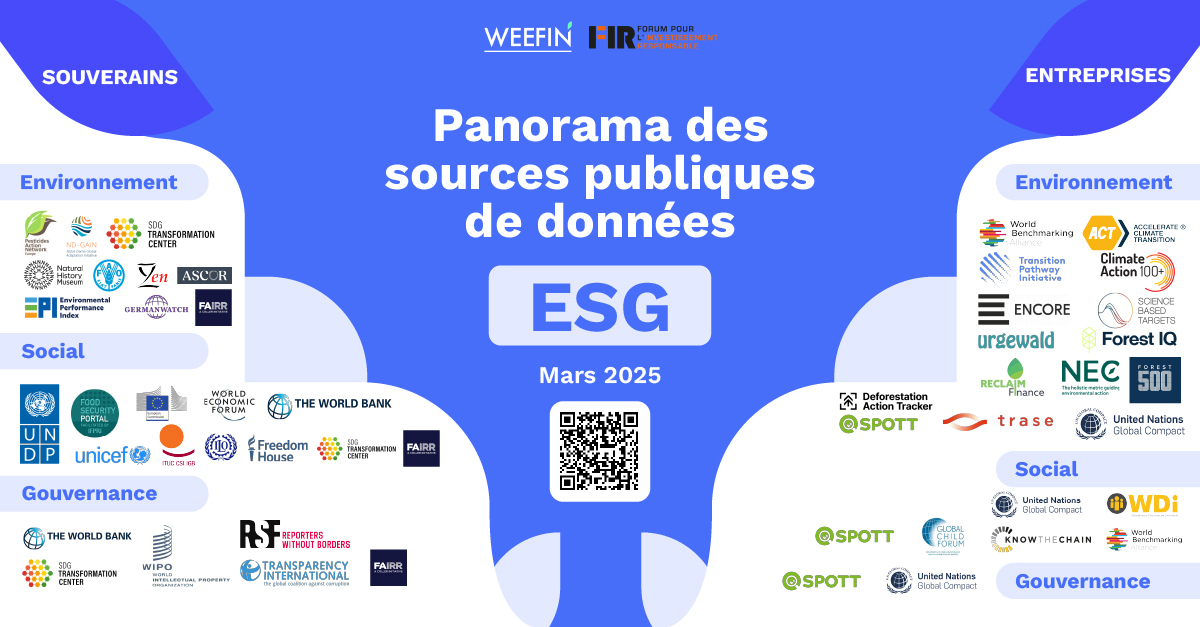 Panorama des sources publiques de données ESG : publication d'un deuxième lot !